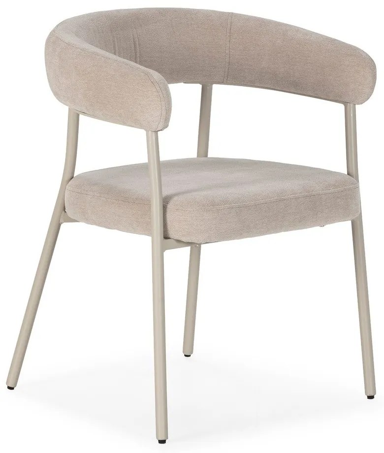 Bézs kárpitozott karfás étkezőfotel szett 2 db-os Yuri – MOME