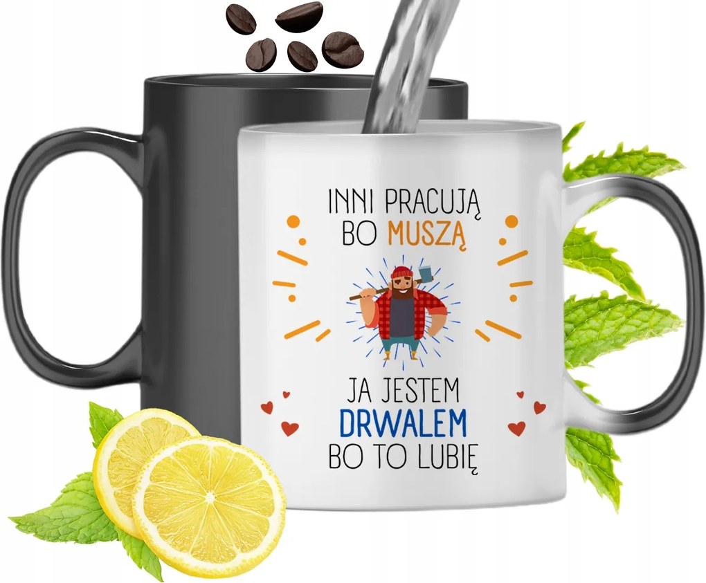 Mágikus Bögre Favágónak Színváltó Nyomtatott Fényképpel