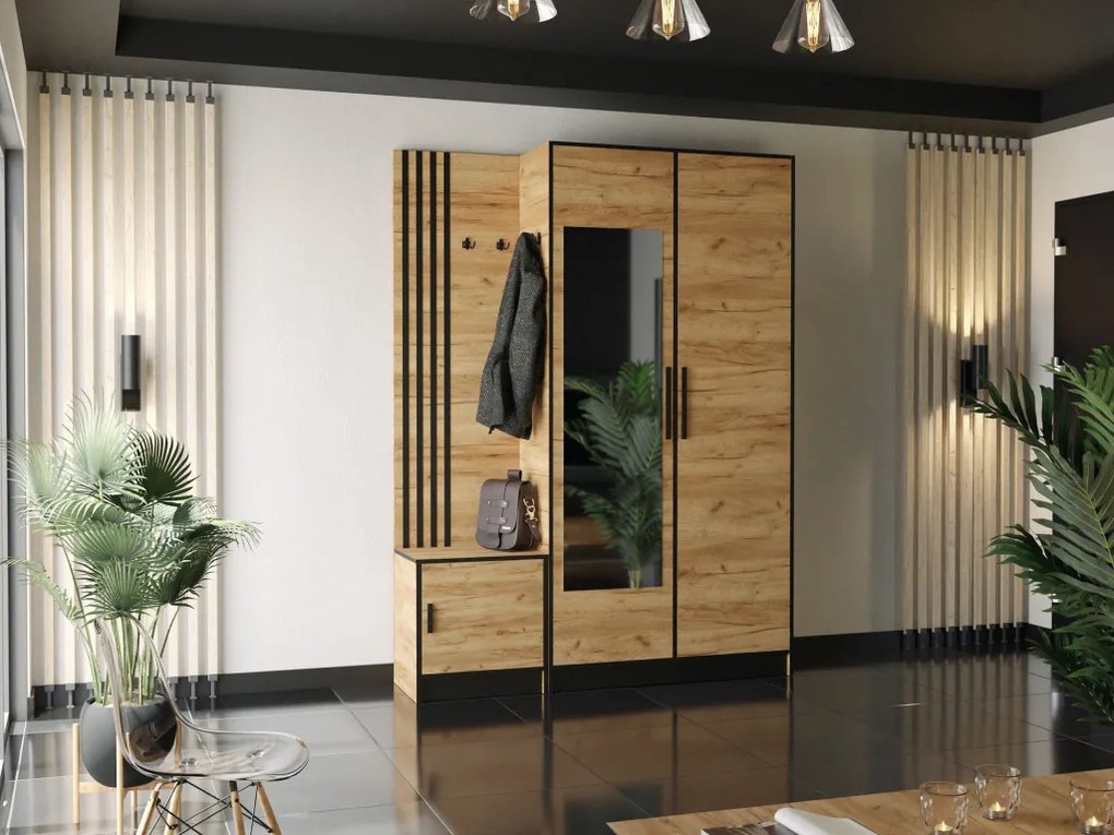 ROJ 13 Plus Előszobafal 158cm, Arany Tölgy