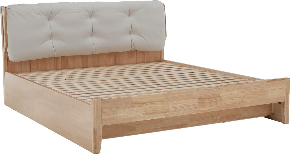 Franciaágy, 160x200, masszív fa, természetes, FLORENCIA