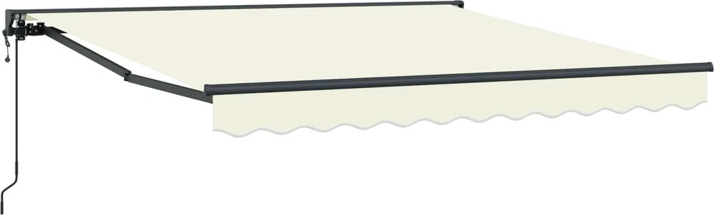 vidaXL Behúzható napellenző Krém 300 x 250 cm Alumínium és Szövet