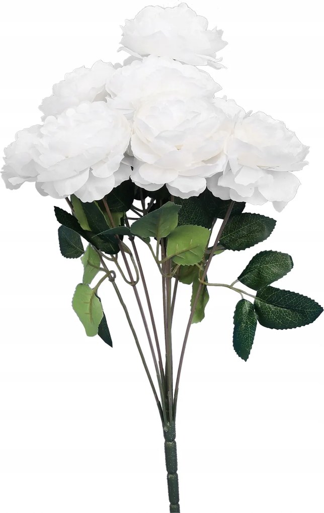 Csokor 9 Bazsarózsa 42CM Fehér Színű művirág