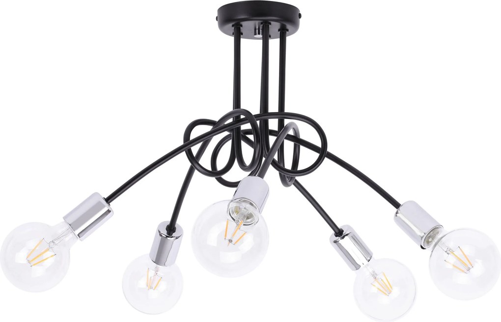 Mennyezeti Lámpa Függeszték Csillár Króm Edison Loft Fém Ipari