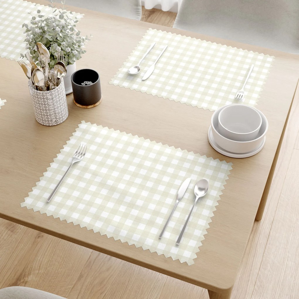 Goldea teflonbevonatú reggeliző alátét - bézs kockás - 2db 30 x 40 cm