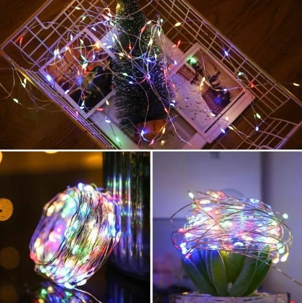 300 LED-es karácsonyi fényfüzér távirányítóval – 8 világítási móddal, színes (BB-17243)