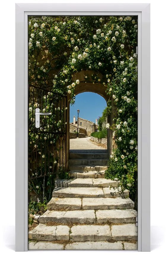 Ajtóposzter öntapadós virágos íj 75x205 cm