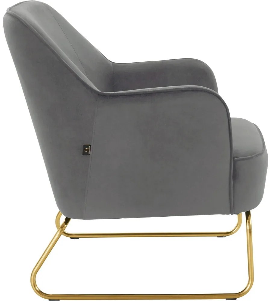 Szürke bársony fotel Joshua - Støraa