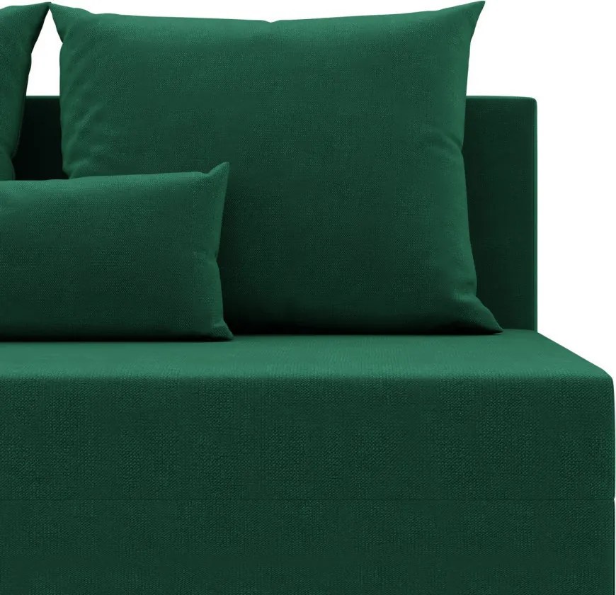 Nobu sarokkanapé, bársony, univerzális oldal, zöld