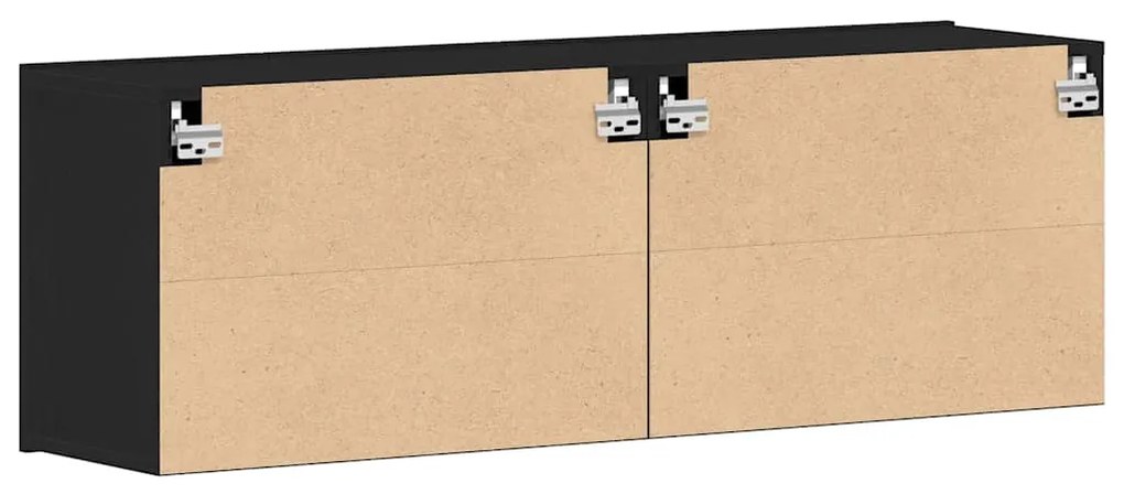 2 db fekete tölgyfa TV-szekrény 120 x 30 x 41 cm
