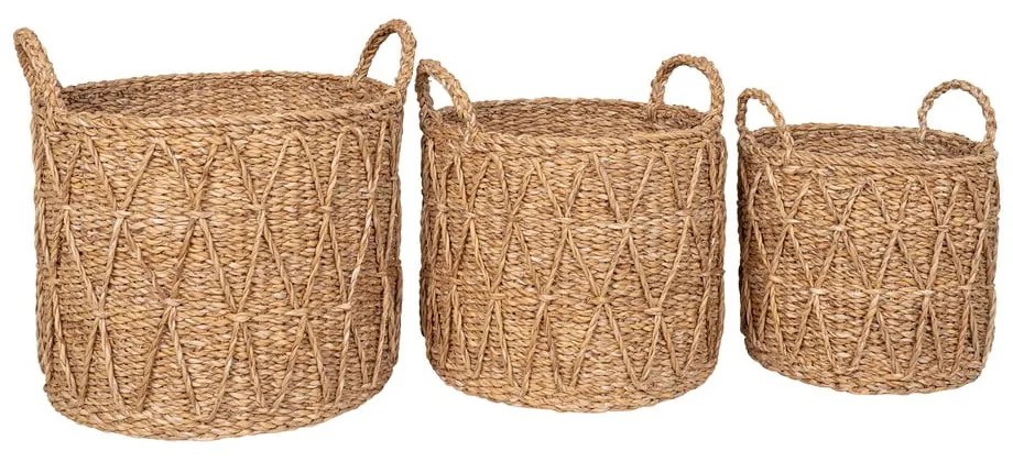 Tengerifű tárolókosár szett 3 db-os ø 32x30 cm Krabi – House Nordic
