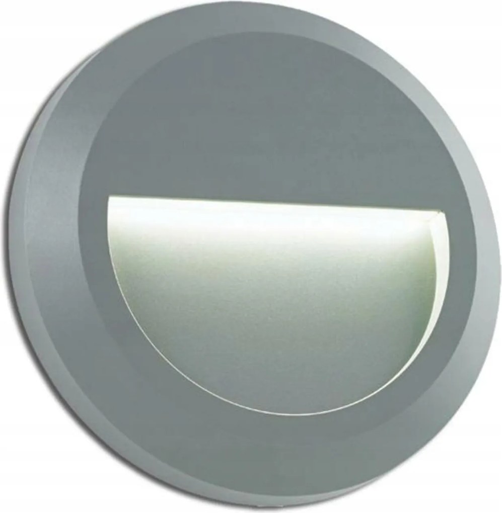 Aca Lighting Led kültéri fali lámpa kerek szürke 230V Ac IP65 1.5W 3