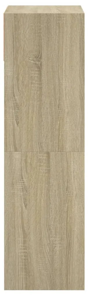 sonoma tölgy színű szerelt fa cipőszekrény 60x34x116 cm