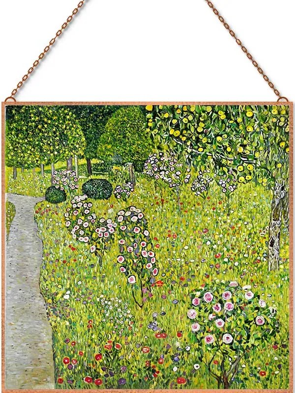 Gustav Klimt - Obstgarten mit Rosen üvegkép, falikép