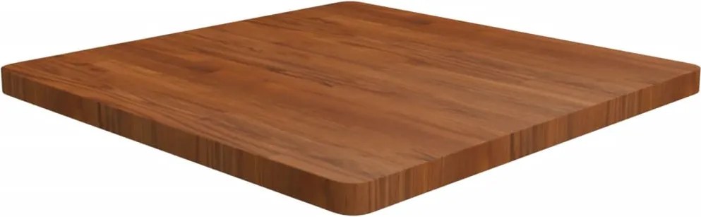 vidaXL sötétbarna kezelt tömör tölgyfa négyzet asztallap 80x80x4cm