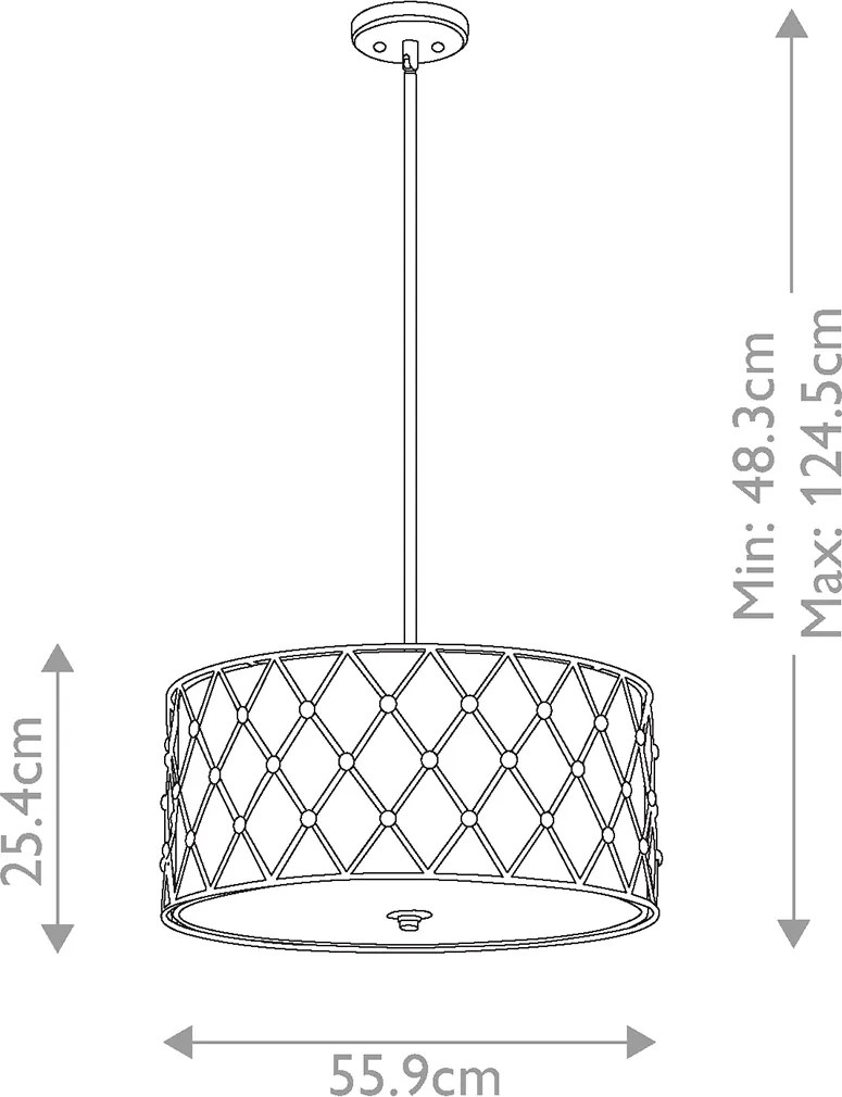 Quoizel klasszikus függeszték brown lattice bézs réz elsqzbrownlatticepl