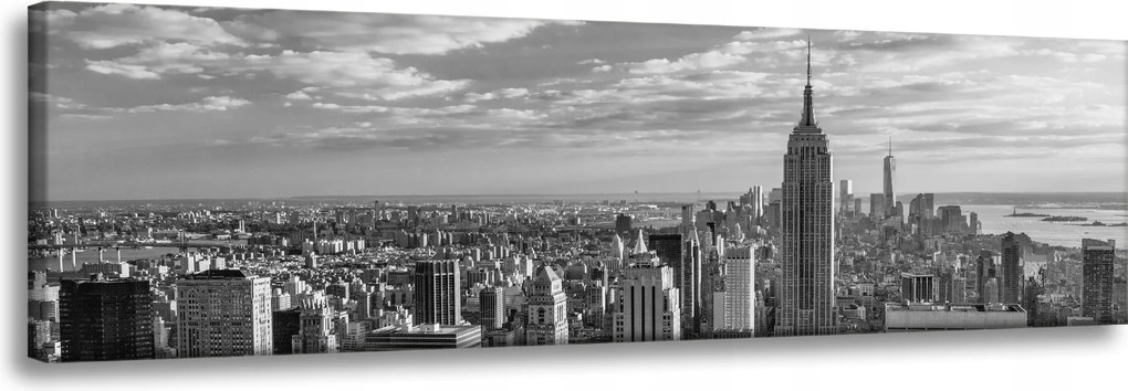 Vászonkép Építészet fekete-fehér Manhattan 150X50 cm