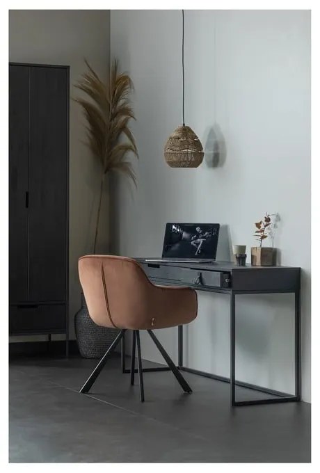 Fekete kőrisfa ruhásszekrény 60x210 cm Silas – WOOOD