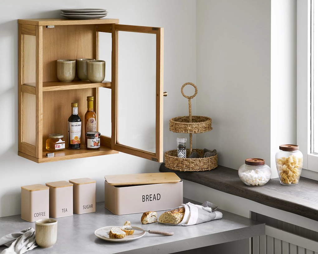 Maya korsó, üveg/akác, 2 db-os készlet - House Nordic