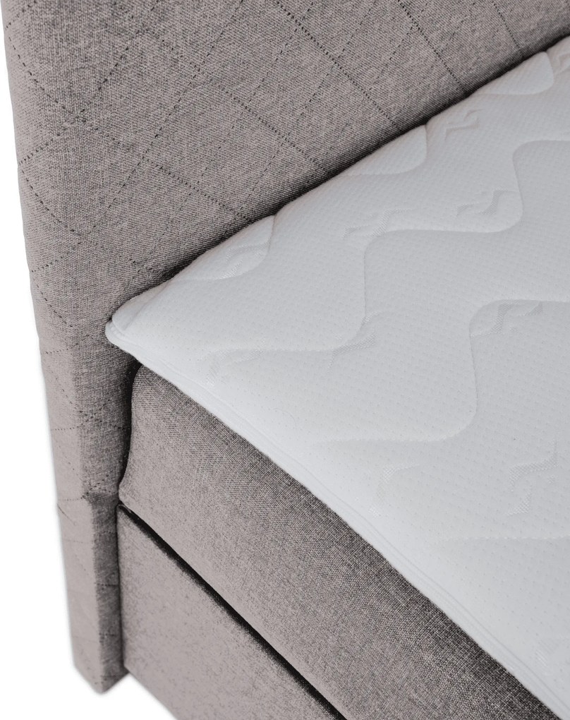 Boxspring ágy, szürkésbarna Taupe, 160x200, ADARA