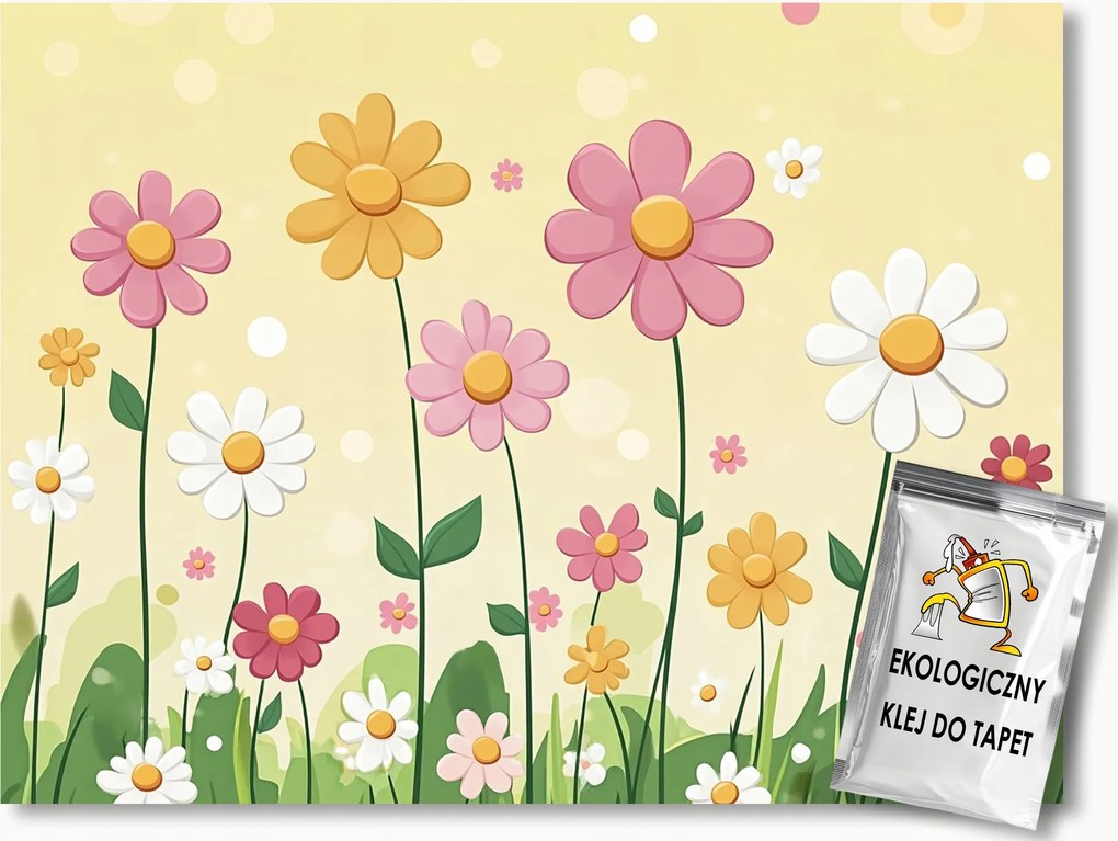 Fotótapéta Flizelina Gyerekek Kert Rét Virágok Tavasz Nyár 152,5x104 ragasztó