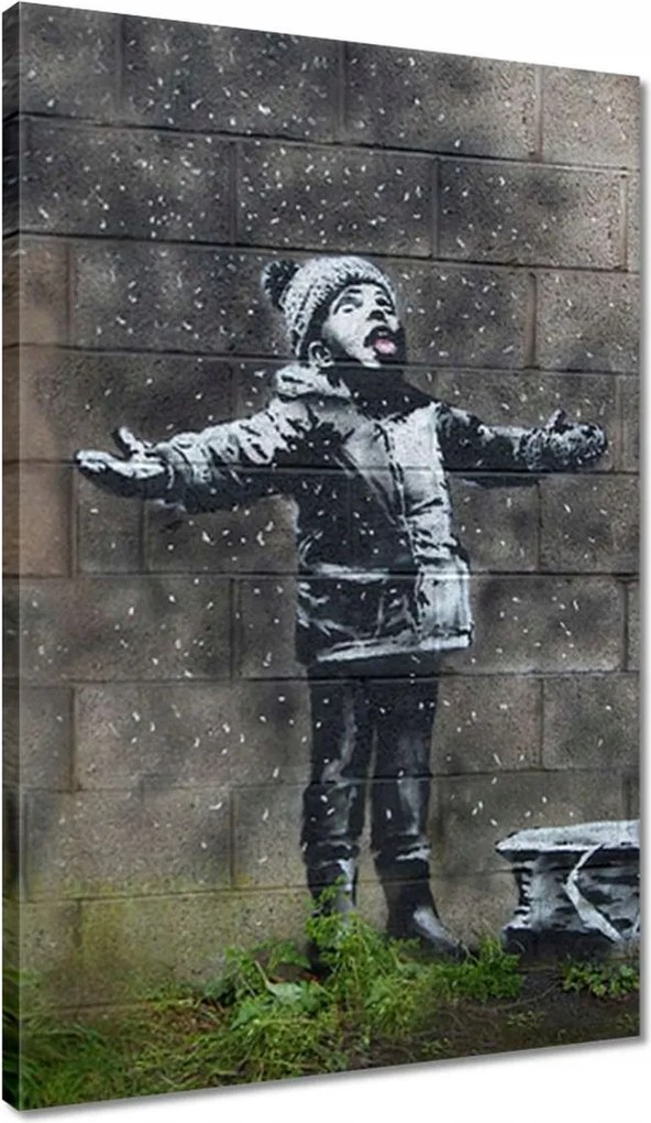Vászonkép 40x60 Banksy Szmog Hó