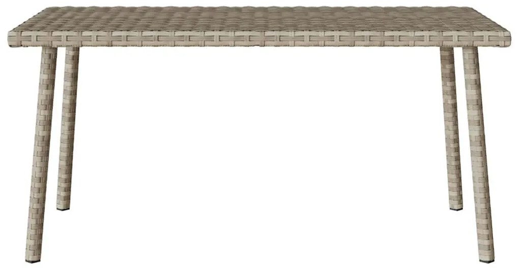 téglalap polyrattan kerti dohányzóasztal 80x40x37cm