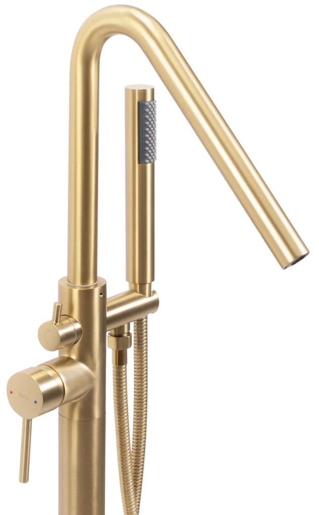 Szabadon álló padló csaptelep Rea ARAS Gold Brush