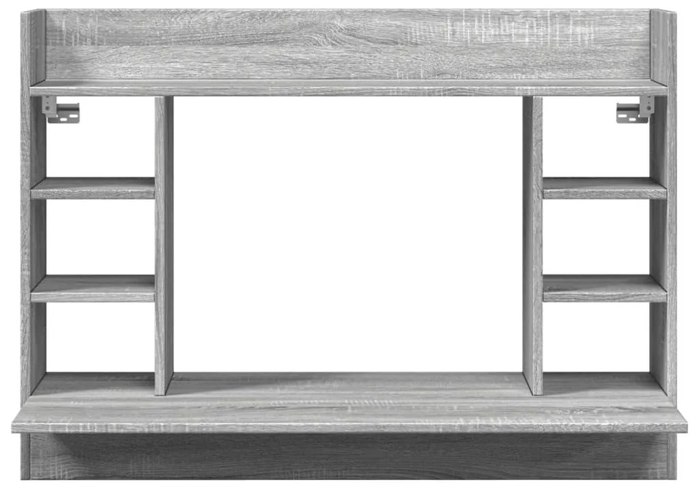 szürke sonoma színű szerelt fa fali íróasztal 105 x 48 x 75 cm