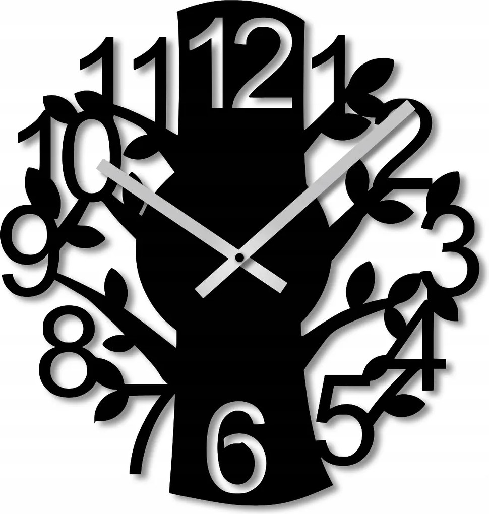 Falióra 50 cm Falióra Nagy Fa Óra Fekete Római 3D