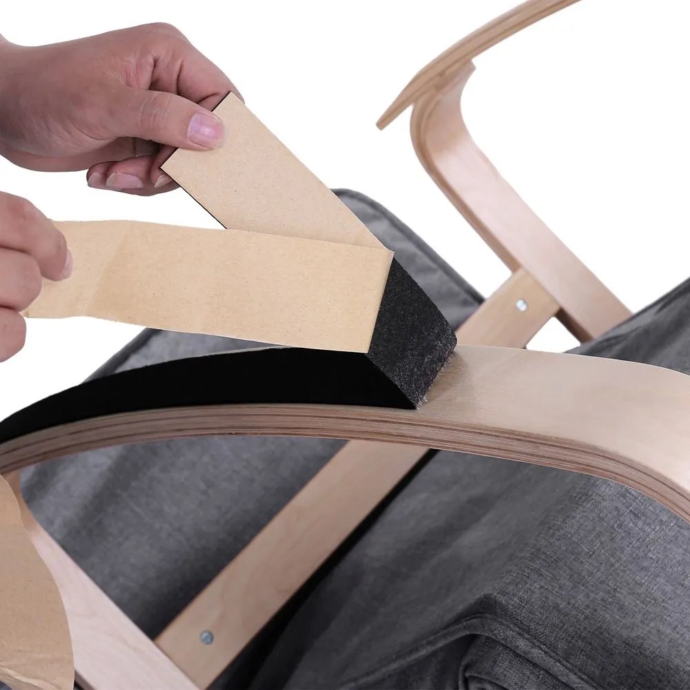 SWING hintaszék, teherbírás 150kg, 67x115x91cm, szürke SongmicsHome