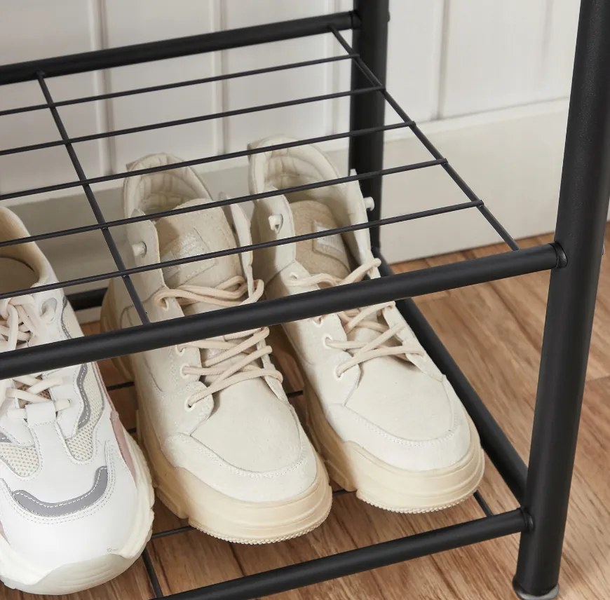 Fém előszobai fali panel INDUSTRY 175 cm, fekete/szürkésbarna