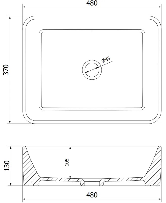 Mexen CATIA MOSÓ, 48x37 CM, SÖTÉTSZÜRKE, 21314871