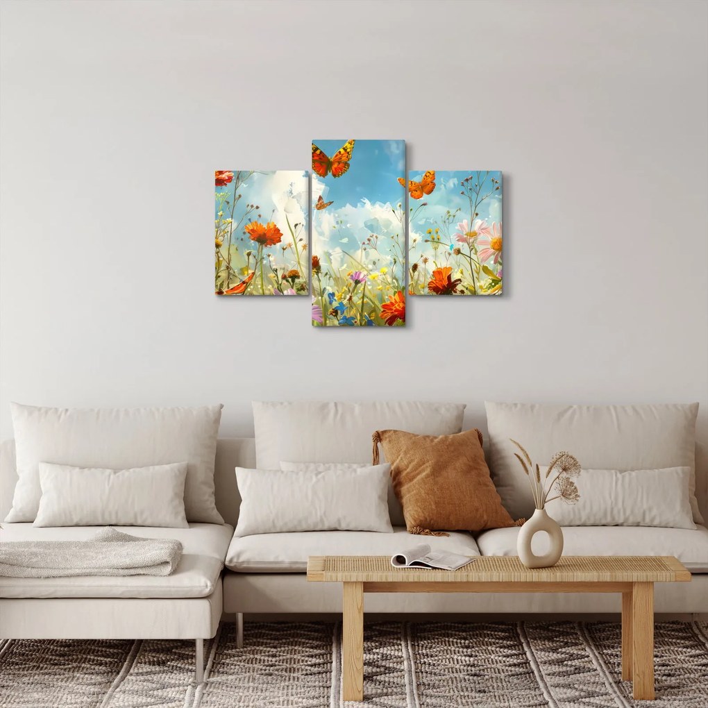 Kép - Pillangók a nyári réten (90x60 cm)