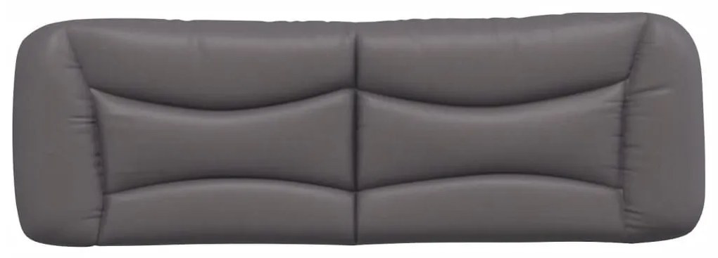 szürke műbőr fejtámla párna 160 cm