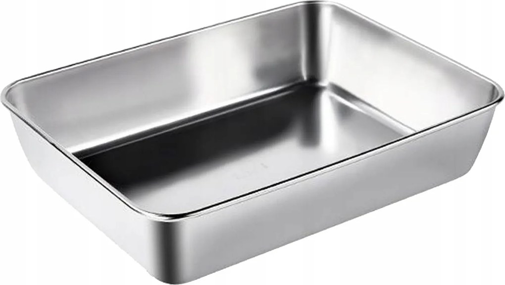 Sütőlap Rozsdamentes Acél Tésztatálca Szögletes 25X20CM