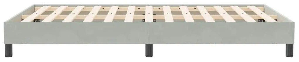 vidaXL ágykeret matrac nélkül Világosszürke 120x210 cm Velvet