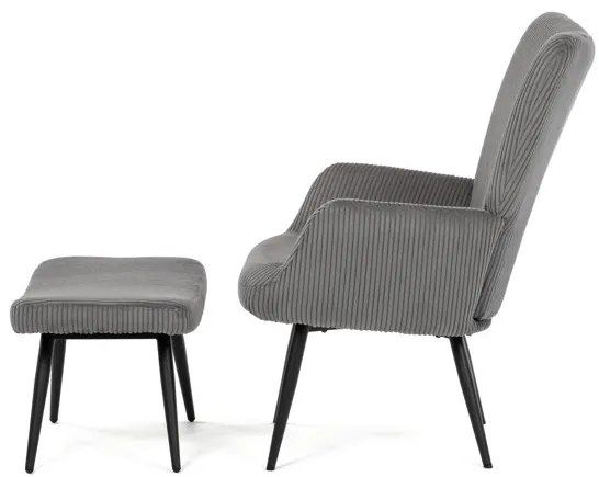 Szürke Corduroy Relax Fotel. AK-L7285 GREY6