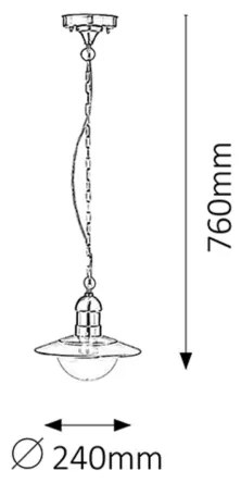Rabalux 8764 - Kültéri lámpa OSLO 1xE27/60W