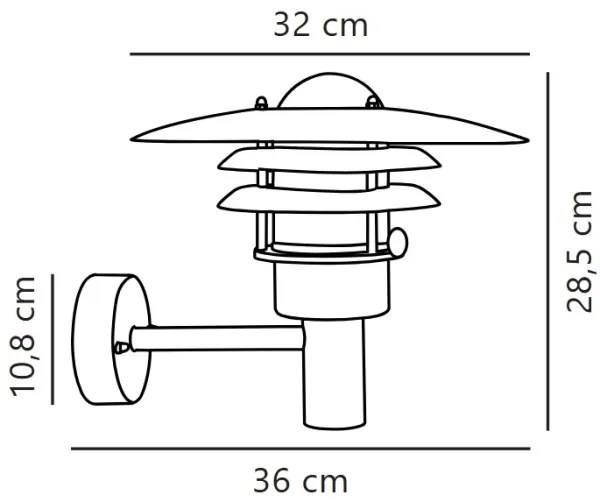 Nordlux - Kültéri fali lámpa LONSTRUP 1xE27/60W/230V IP44 ezüst