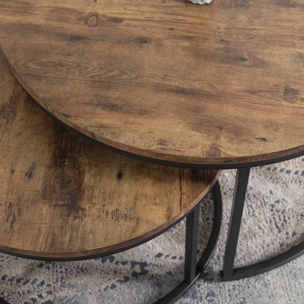 Dohányzóasztal szett FIGO MAX rusztikus tölgy