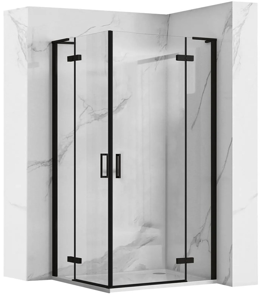 Zuhanykabin REA Hugo Double Black 90x90