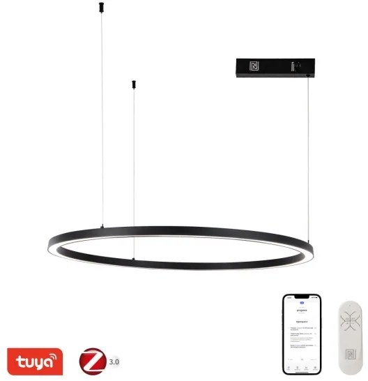 Immax NEO 07215L-LED Dimmelhető csillár zsinóron FINO 60W/230V 80cm fekete Tuya + távirányító