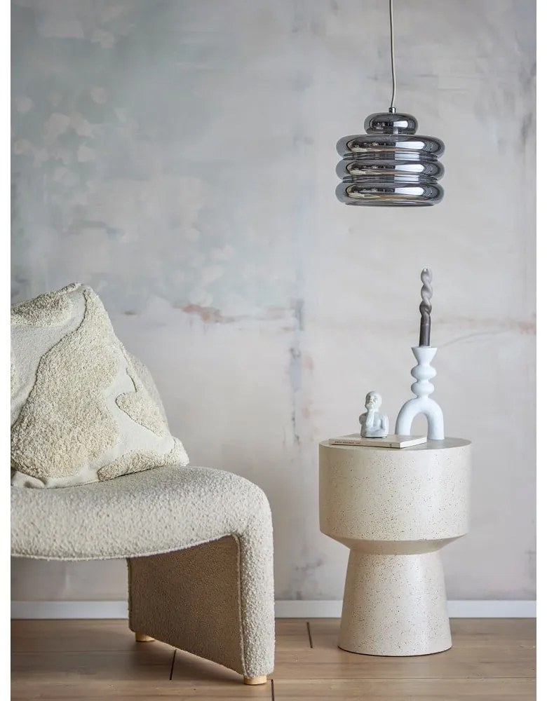 Ezüstszínű függőlámpa üveg búrával ø 24 cm Spike – Bloomingville