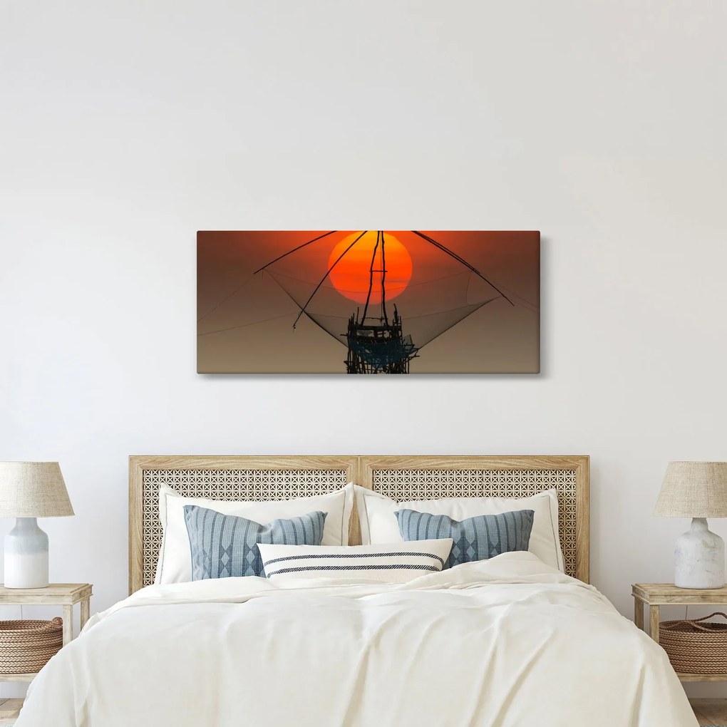 Kép - Napkelte, Pakpra-tó (120x50 cm)