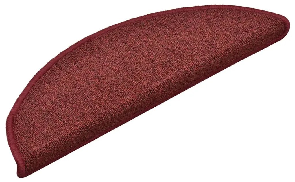 15 db lépcsőszőnyeg 56 x 17 x 3 cm bordó félkör alakú