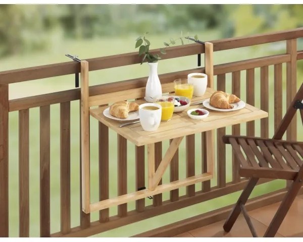 WENKO 69806800 - WAIKIKI asztal 64x65 cm fehér/barna