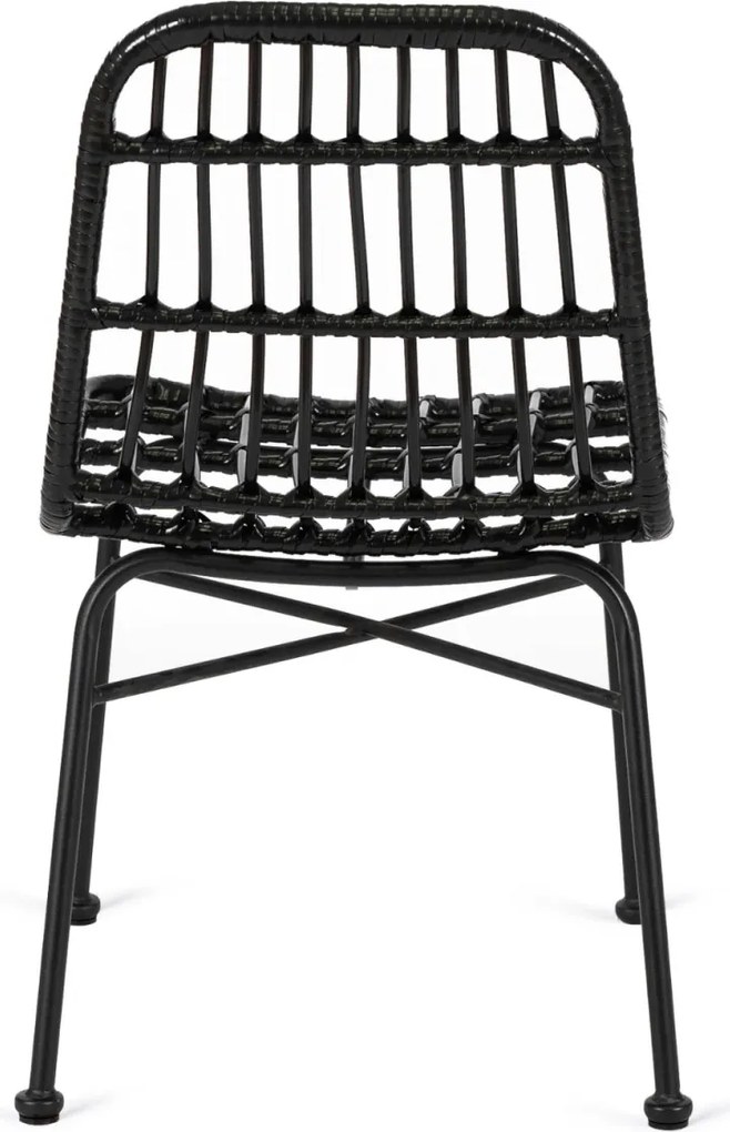Rattan szék fekete színben WALDI
