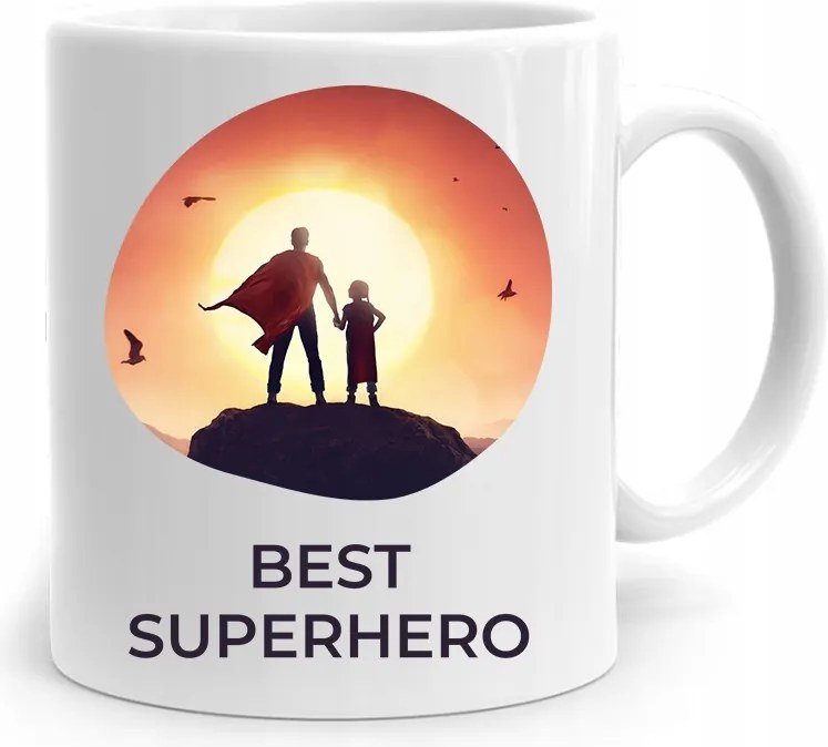 Apák Napi Bögre Apáknak Best Superhero nyomott mintával