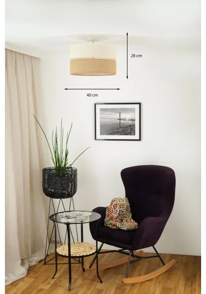 Brilagi - ROYAL YUTE mennyezeti lámpa 1xE27/15W/230V, 40 cm, bézs/krém