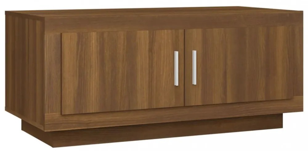 barna tölgyszínű szerelt fa dohányzóasztal 102 x 50 x 45 cm